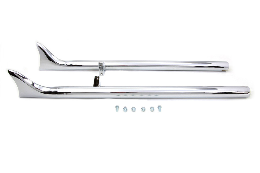 V-Twin - Indian Straight Fishtail Set Chrome