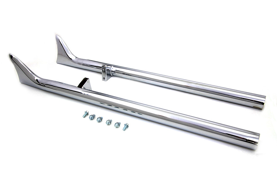V-Twin - Indian Straight Fishtail Set Chrome