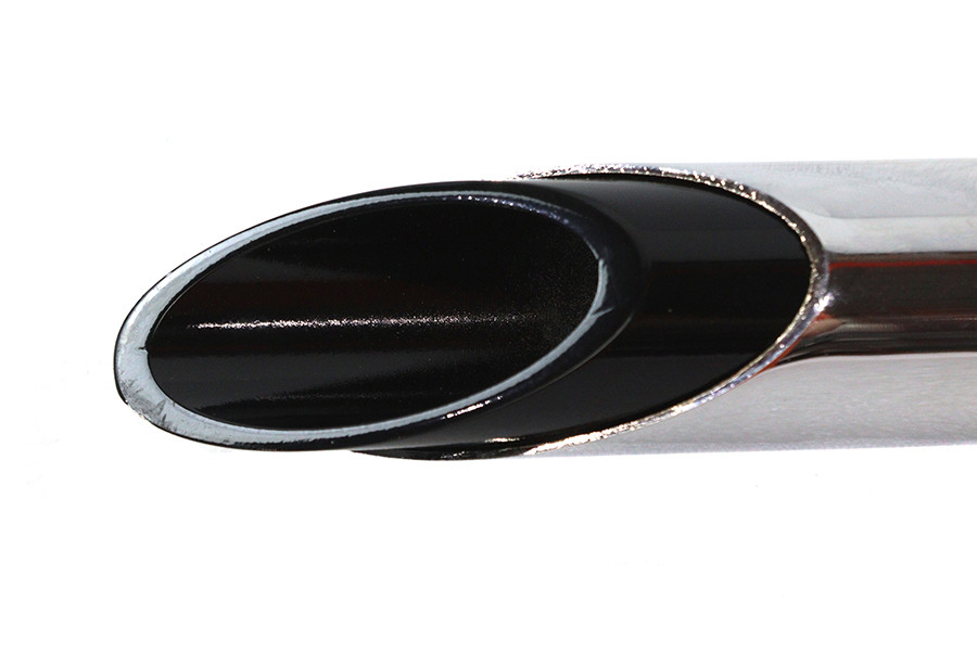 V-Twin - Exhaust Drag Pipe Set with Short Black Slash Tips