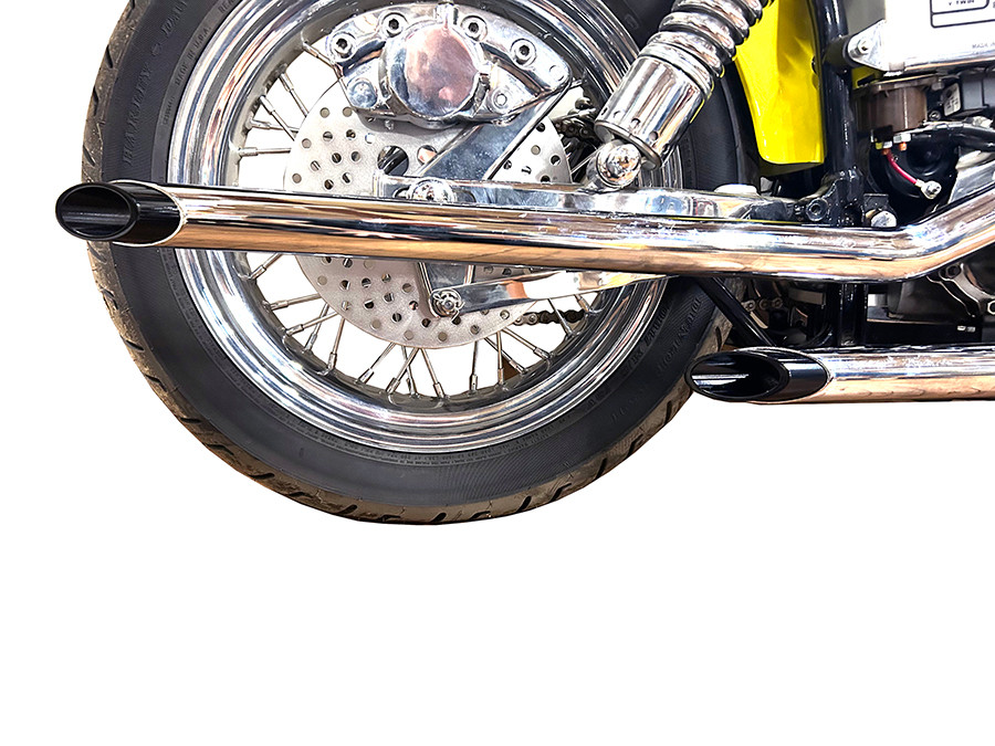MCM #8210 - MCM Exhaust Drag Pipe Set with Black Tips