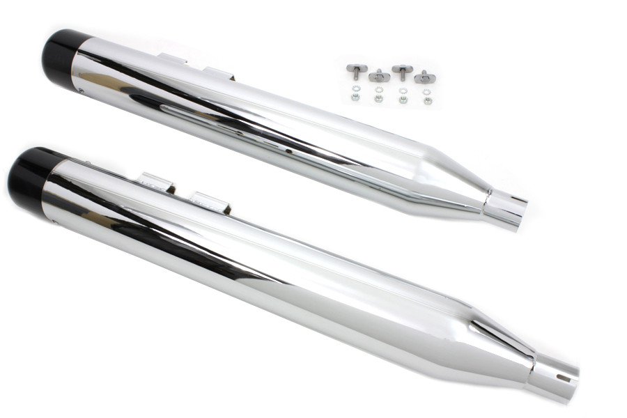 V-Twin #9988 - Muffler Set with Black Hollow Point End Tips