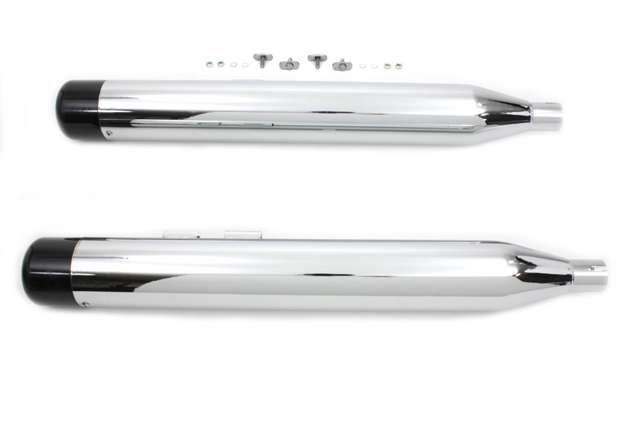 V-Twin #9988 - Muffler Set with Black Hollow Point End Tips