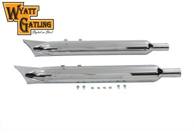 V-Twin - Factory Sample Wyatt Gatling Muffler Set With Shark Tail