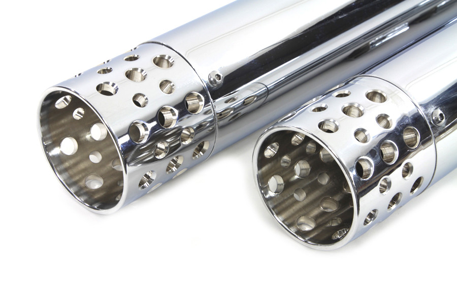 V-Twin - Factory Sample Wyatt Gatling Muffler Set Chrome