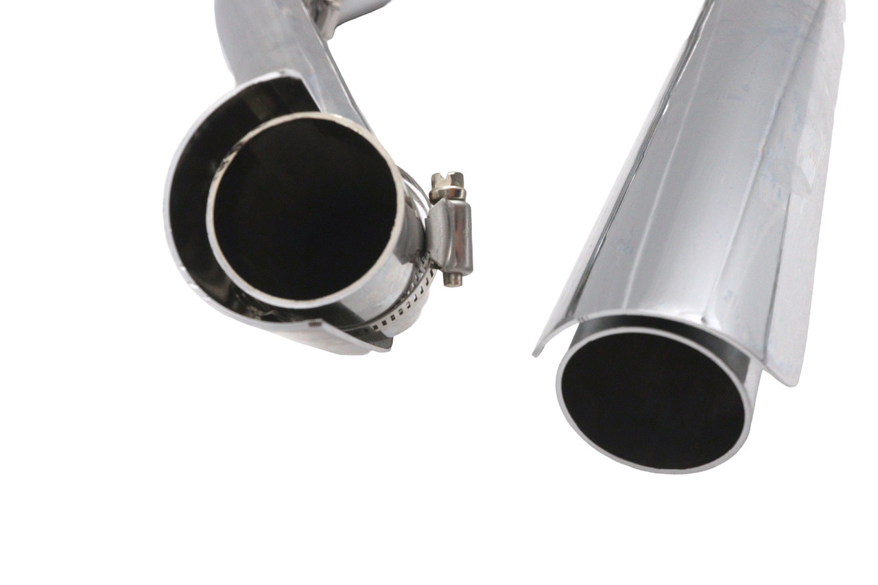 V-Twin - Factory Sample True Dual Header with Fishtails Chrome