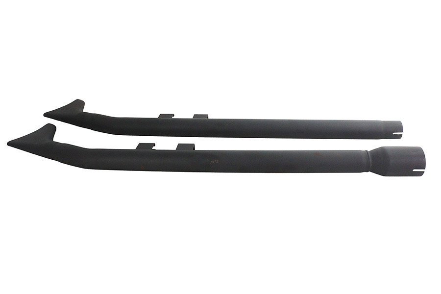 V-Twin #7962 - FLT Upsweep Straight Fishtail Set Black