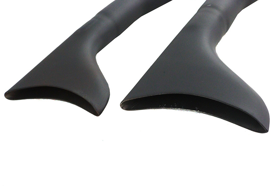 V-Twin #7962 - FLT Upsweep Straight Fishtail Set Black