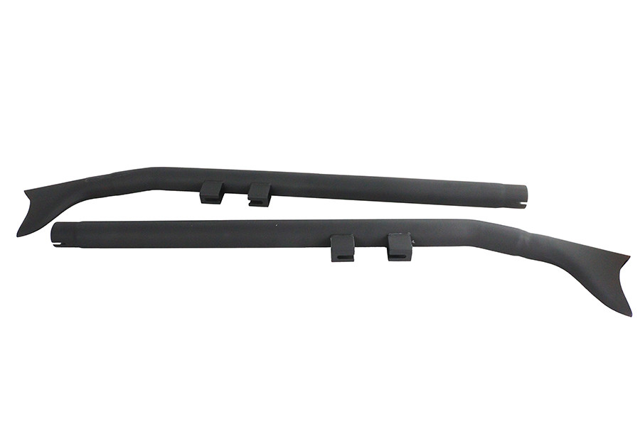 V-Twin #7977 - FLT Upsweep Straight Fishtail Set Black