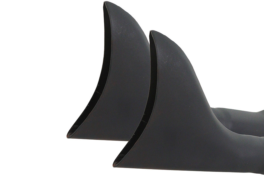 V-Twin #7977 - FLT Upsweep Straight Fishtail Set Black