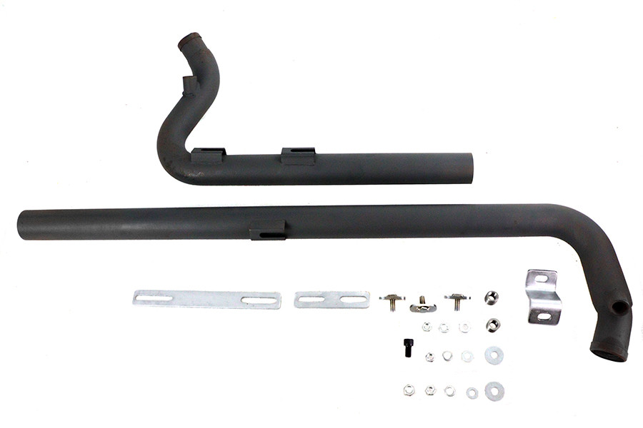 V-Twin #8116 - Exhaust Drag Pipe Set Black Shotgun Style