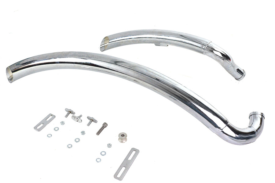 Wyatt Gatling #8127 - Wyatt Gatling Street Sweeper Exhaust Pipe Set Chrome