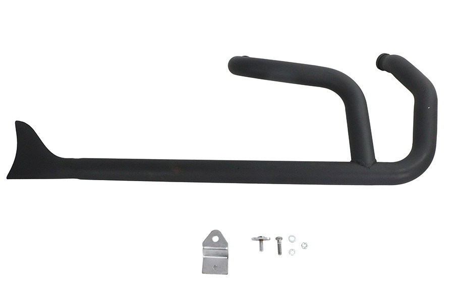 Wyatt Gatling #8154 - Wyatt Gatling 2:1 Fishtail Exhaust Header Pipe Black