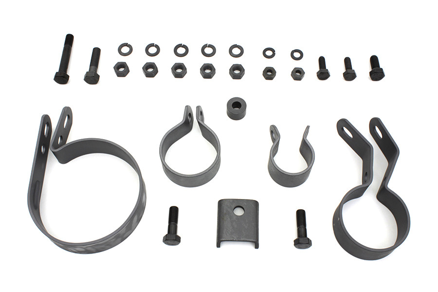 V-Twin - Parkerized Exhaust System Clamp Kit
