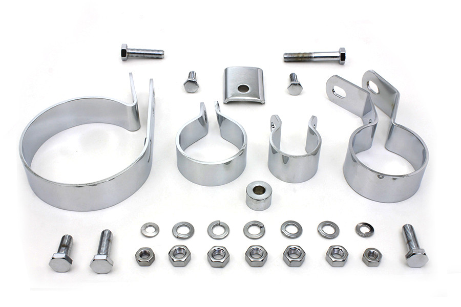 V-Twin - Chrome Exhaust System Clamp Kit