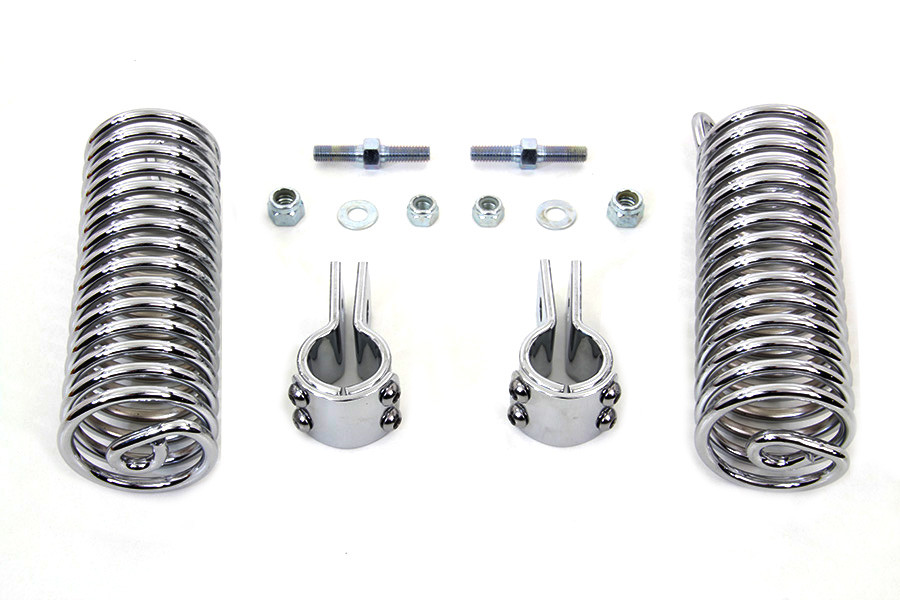V-Twin - Chrome 7 inch Seat Spring Kit