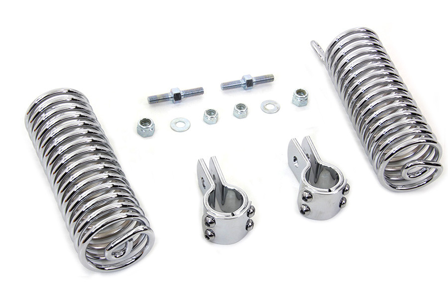 V-Twin - Chrome 7 inch Seat Spring Kit