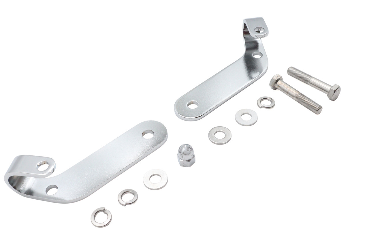 V-Twin - Chrome Universal Spotlamp Bracket Set