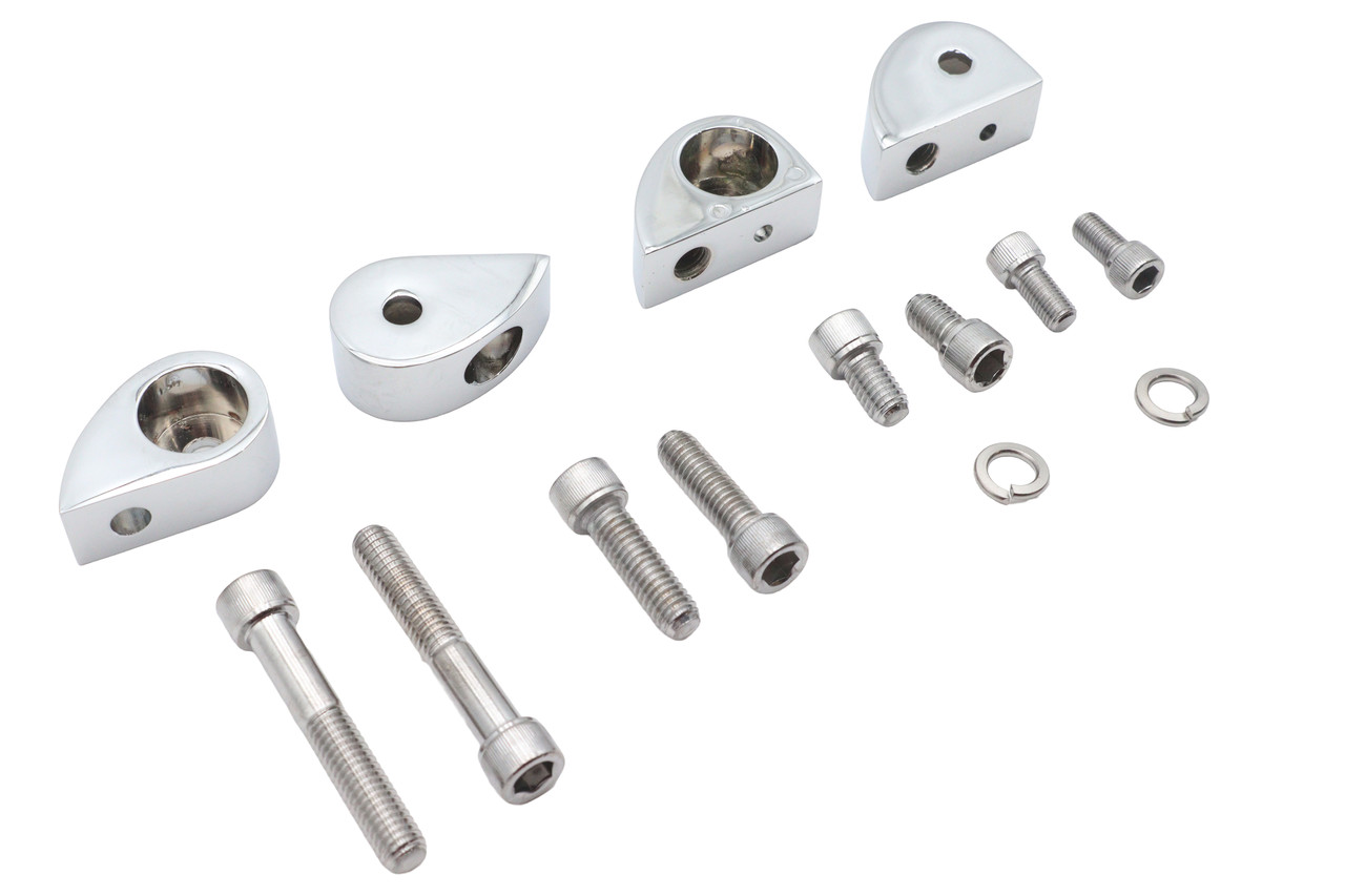 V-Twin - Chrome Bullet Lamp Mounting Kit