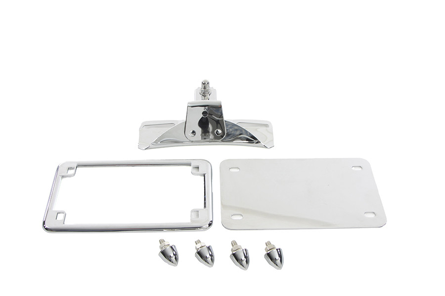 V-Twin - License Plate Frame Bracket Kit Chrome