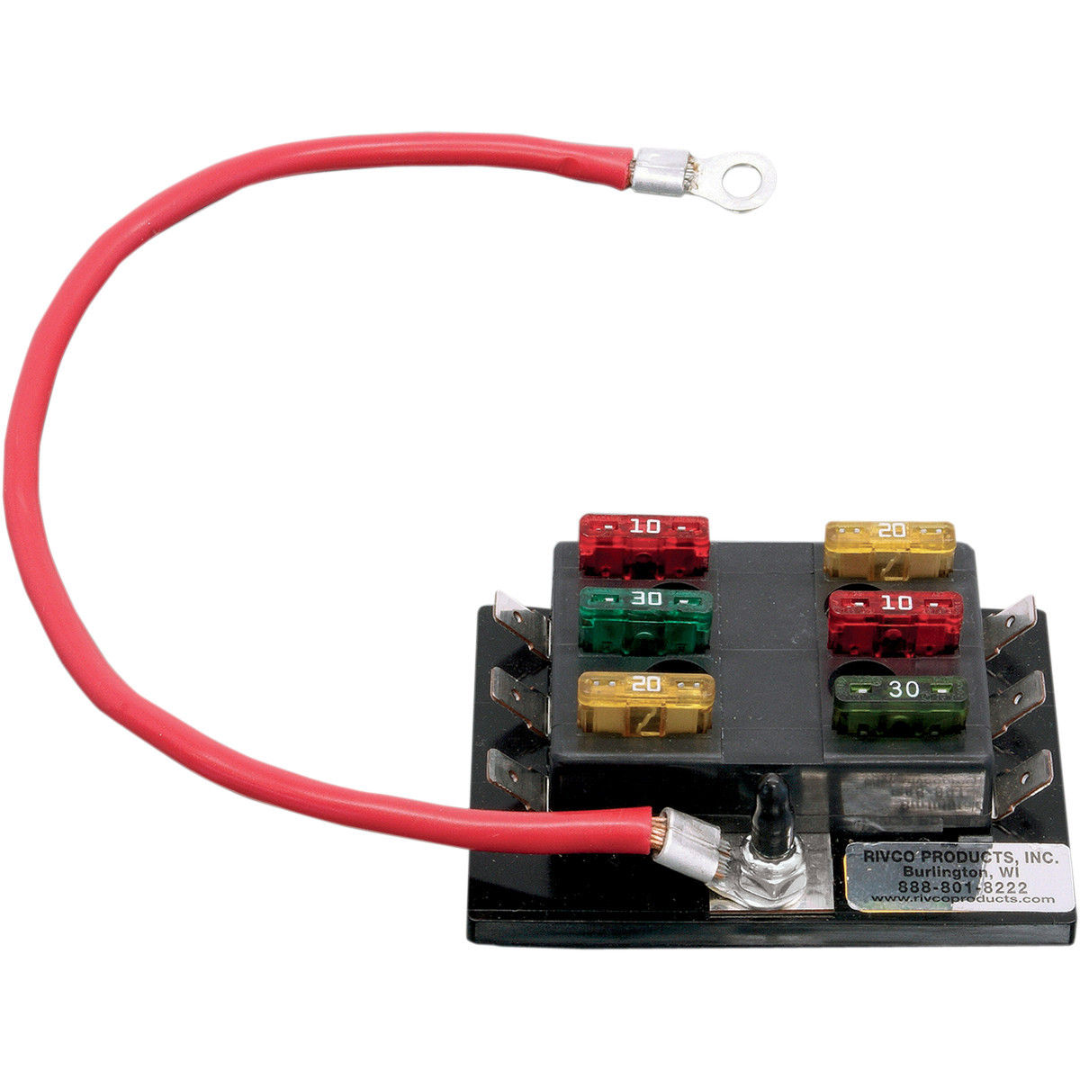 Rivco Products #FUSBLK - 6-Circuit Fuse Box - Universal