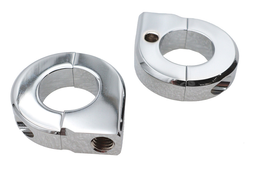 V-Twin - Chrome Universal Mount Clamp Set 1 inch