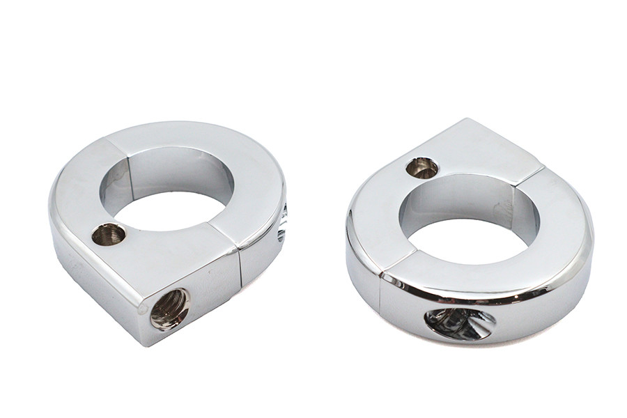 V-Twin - Chrome Universal Mount Clamp Set 1-1/8 inch