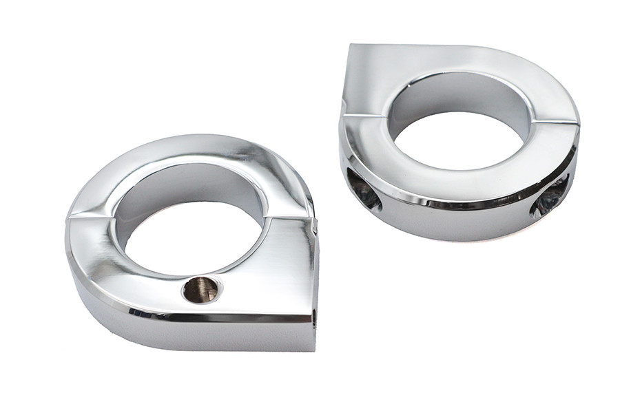 V-Twin - Chrome 1-1/4 inch Universal Mount Clamp Set