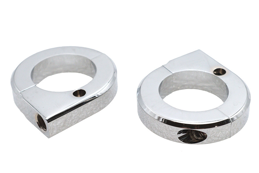 V-Twin - Chrome Universal Mount Clamp Set 1-3/8 inch