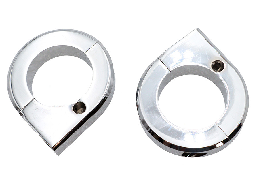 V-Twin - Chrome Universal Mount Clamp Set 1-3/8 inch