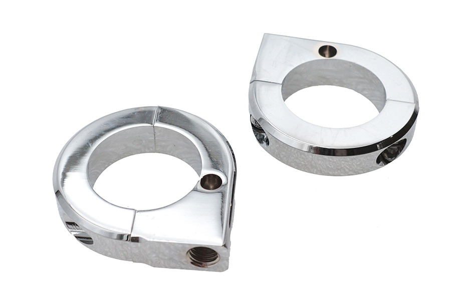 V-Twin - Chrome Universal Mount Clamp Set 1-3/8 inch
