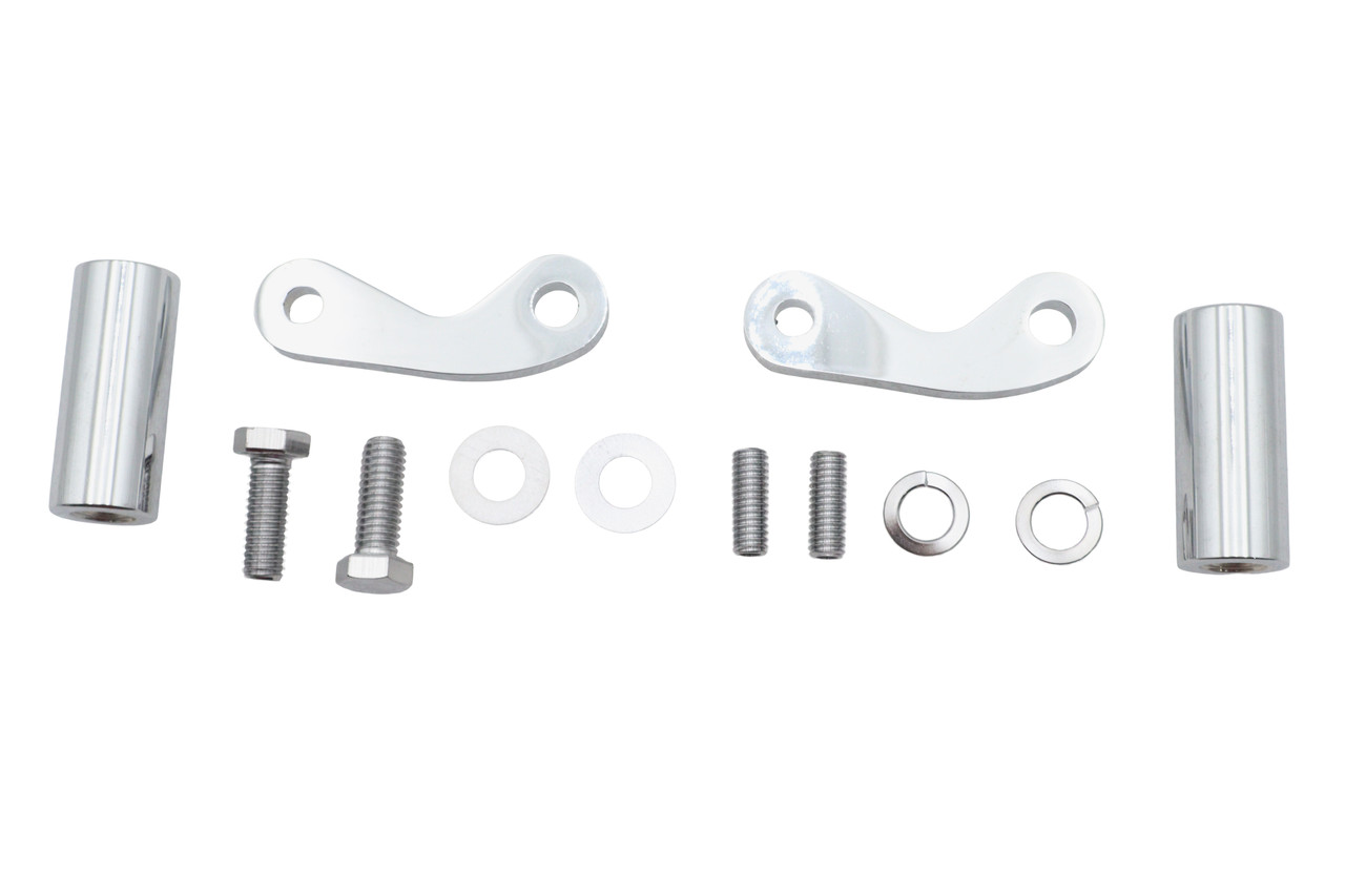 V-Twin #20-0395 - Chrome 8-1/2 inch Front Turn Signal Mount Set