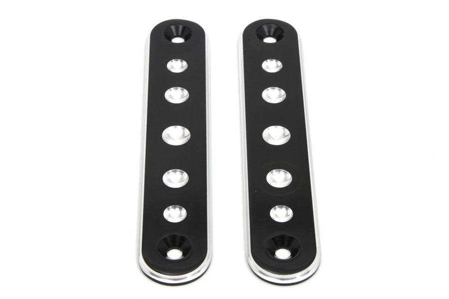 V-Twin #0015 - Black Spotlamp Eliminator Bracket Set