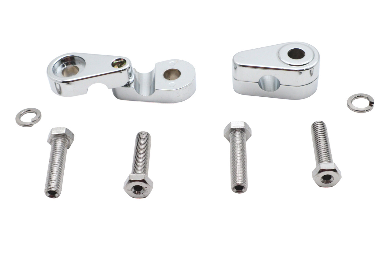 V-Twin #77-6027A - Chrome Turn Signal Clamp Set