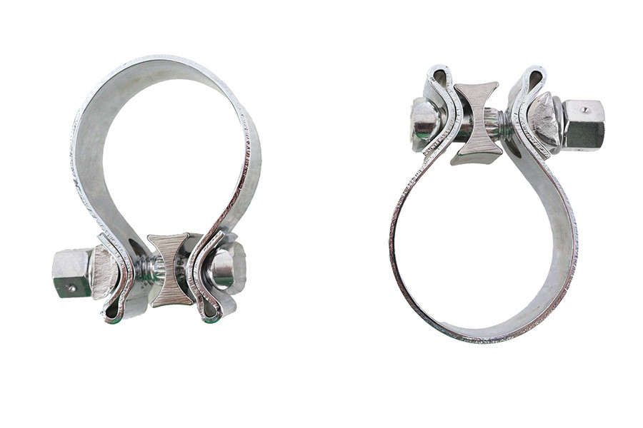 V-Twin - Chrome 1-7/8 inch Muffler End Clamp Set