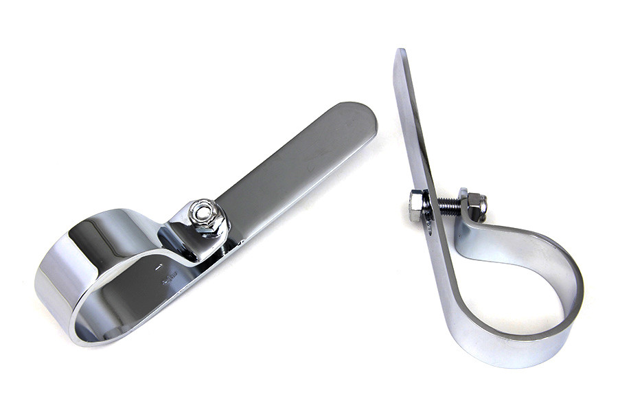 V-Twin #72987 - Chrome 1-3/4 inch Exhaust  inchP inch Clamp Set