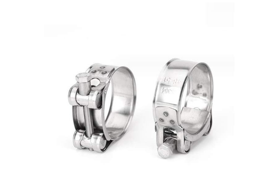 V-Twin - Muffler Clamp Set Stainless Steel