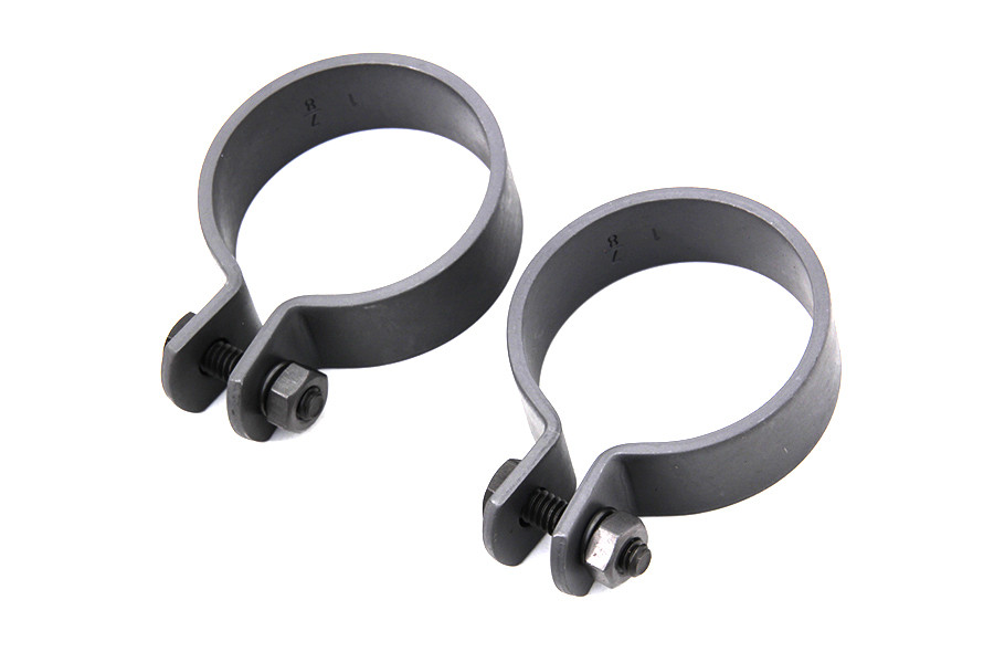 V-Twin #70318P - Parkerized 1-7/8 inch Muffler End Clamp Set