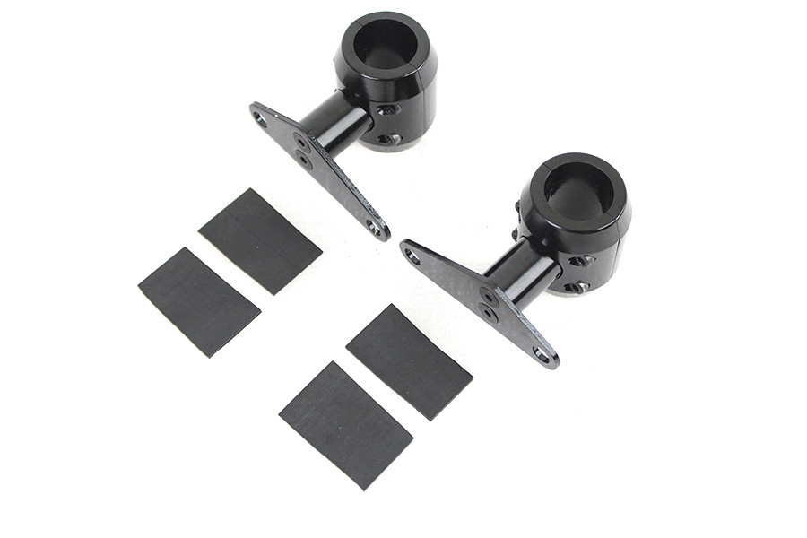 V-Twin #104-18 - Spring Fork Fender Black Mount Clamp Set