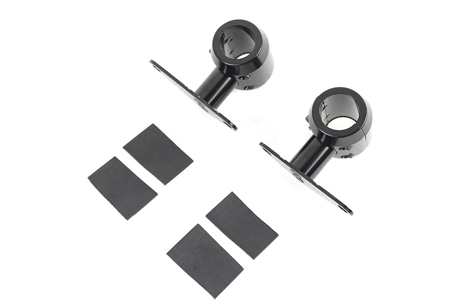 V-Twin #104-18 - Spring Fork Fender Black Mount Clamp Set