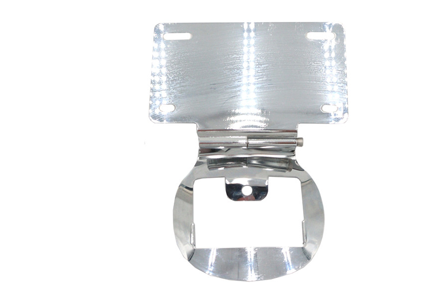 V-Twin #78912 - License Plate Relocation Bracket Chrome