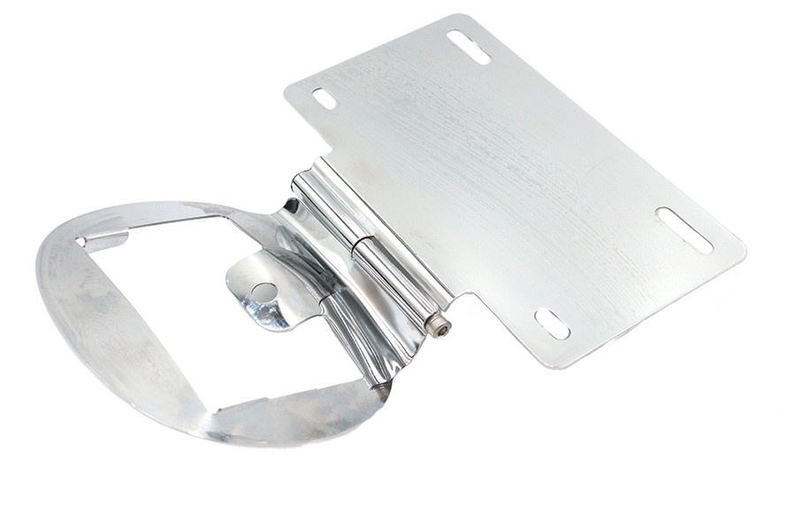 V-Twin #78912 - License Plate Relocation Bracket Chrome