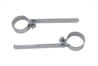 V-Twin #72851B - Chrome 1-7/8 inch Exhaust Hanger Clamp Set
