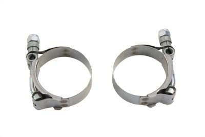 V-Twin - Exhaust Clamp Set Stainless Steel