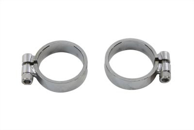 V-Twin #71856 - Chrome Allen Type Exhaust Clamp Set Wide