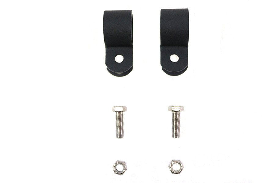 V-Twin #73006G - Black 1 inch Muffler Clamp Set