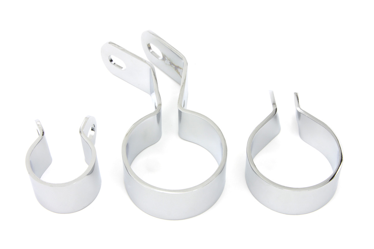V-Twin #63484C - Chrome Exhaust Clamp Kit