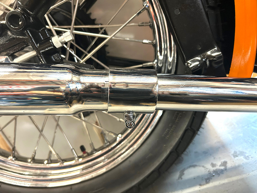 V-Twin #07937 - Chrome 1-3/4 inch Seamless Exhaust Clamp Set