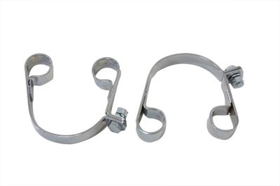 Paughco #725I - Chrome Muffler Clamp Set