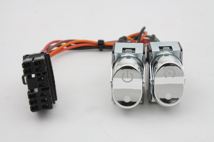 Volt Tech #85045 - Rocker Style Handlebar Switch Kit Chrome