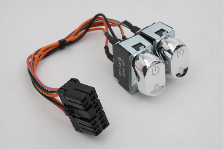 Volt Tech #85045 - Rocker Style Handlebar Switch Kit Chrome